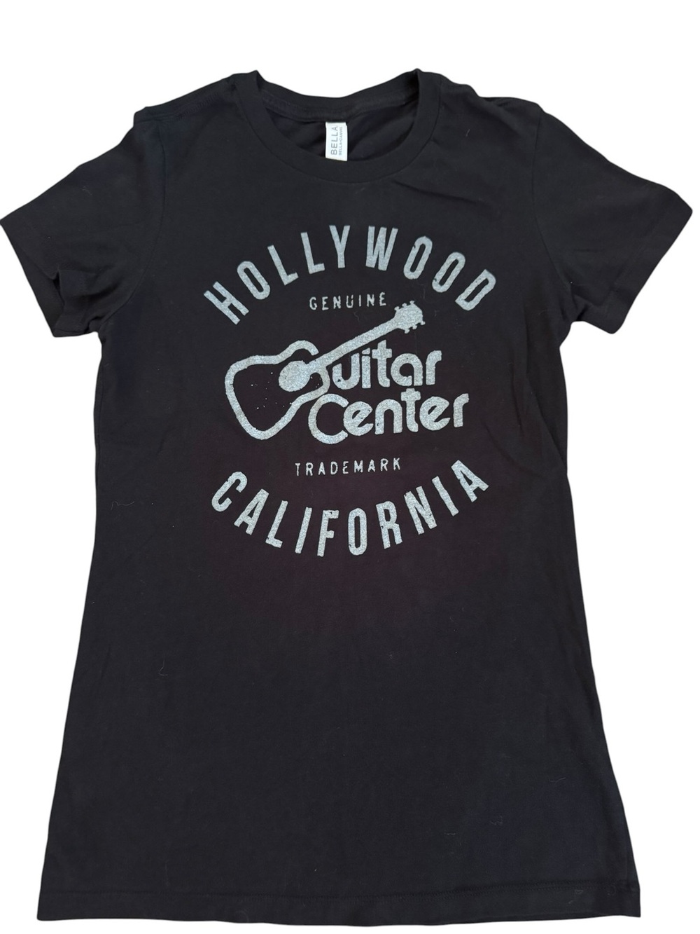 Guitar Center Hollywood California Graphic Tee Women’s Medium Black Band Shirt